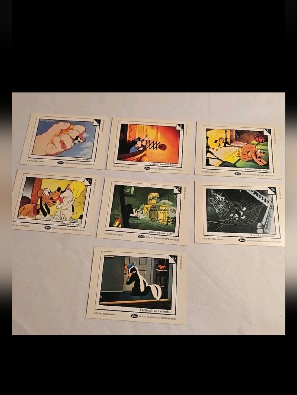 1991 Impel Disney Collector Cards - Mickey Portraits & Stories - Lot of 7 Cards
